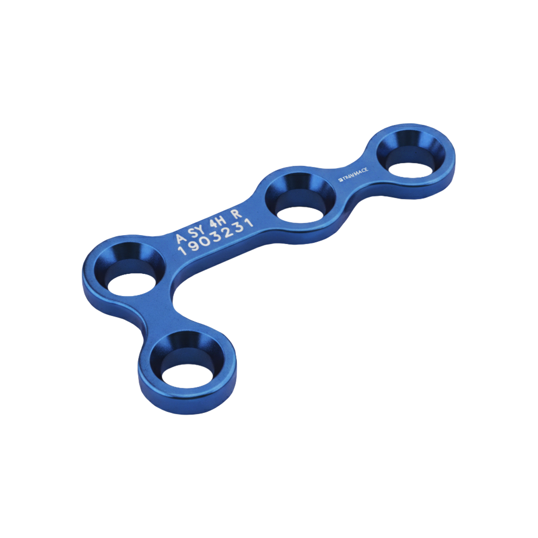 MINI PLACA EN "L" 90° DE 4 ORIFICIOS 2.0 MM TITANIO - Imagen 2