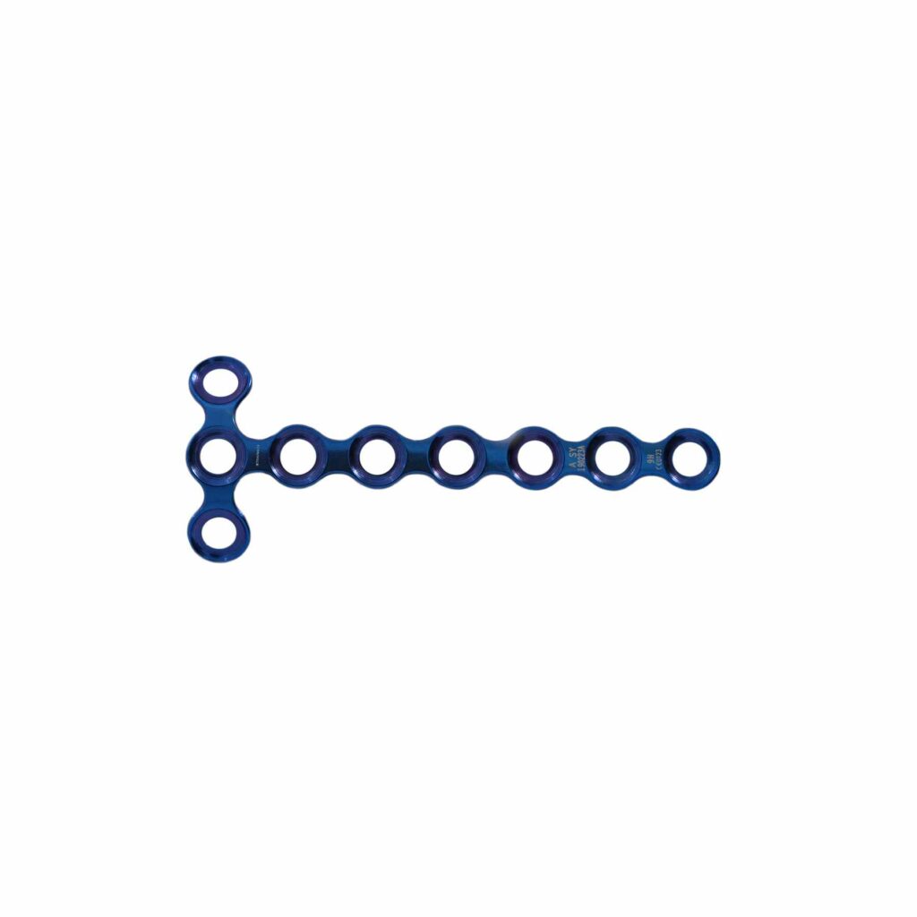 PLACA EN "T" PARA RADIO PROXIMAL 2.0 MM LCP TITANIO - Travma medical